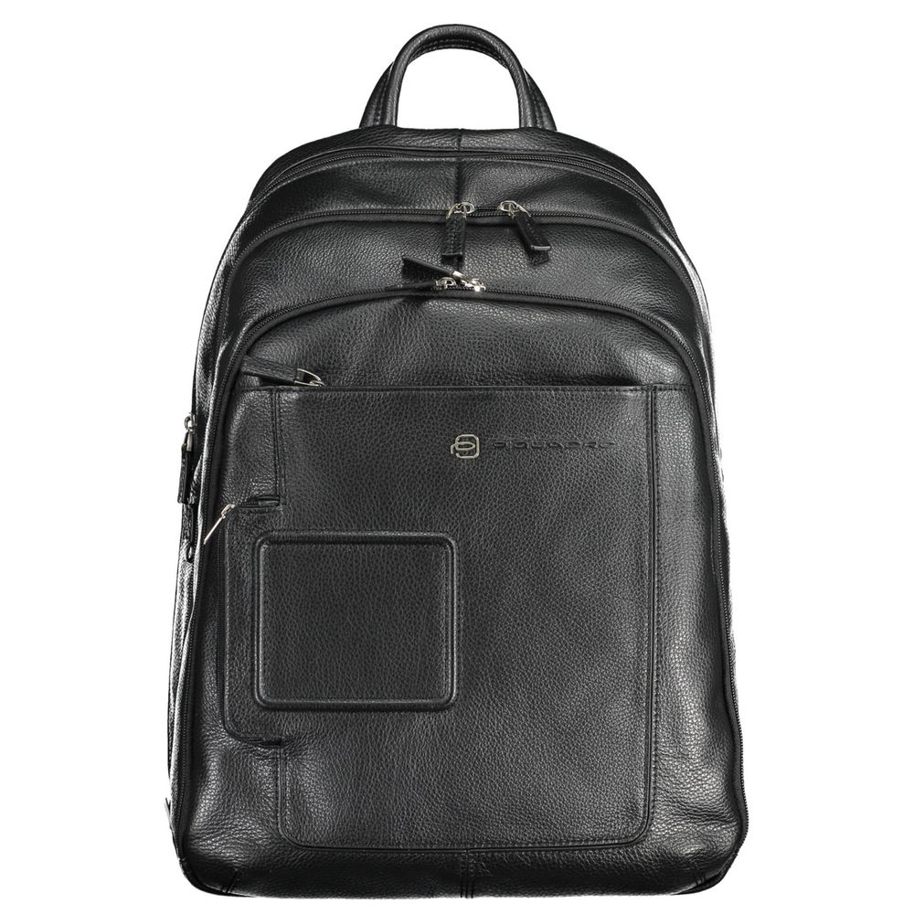 Piquadro Black Leather Men Backpack -   -  Piquadro.