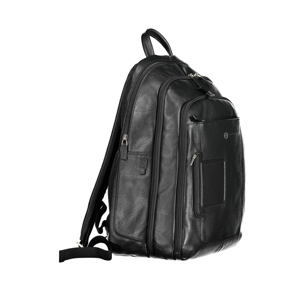 Piquadro Black Leather Men Backpack -   -  Piquadro.