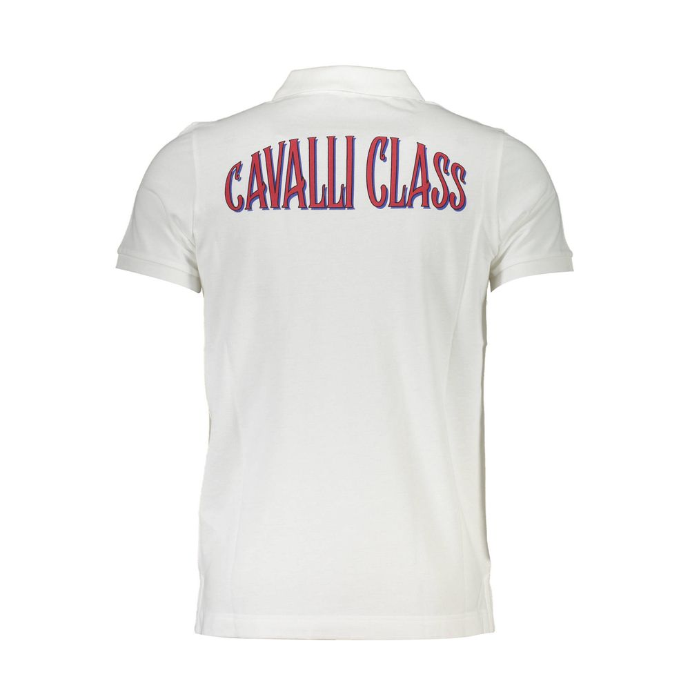 Cavalli Class White Cotton Men Polo Shirt -   -  Cavalli Class.