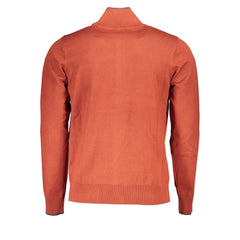 U.S. Grand Polo Sleek Long Sleeve Zip Cardigan with Embroidery -   -  U.S. Grand Polo.