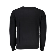 Harmont & Blaine Elegant V-Neck Embroidered Black Sweater -   -  Harmont & Blaine.