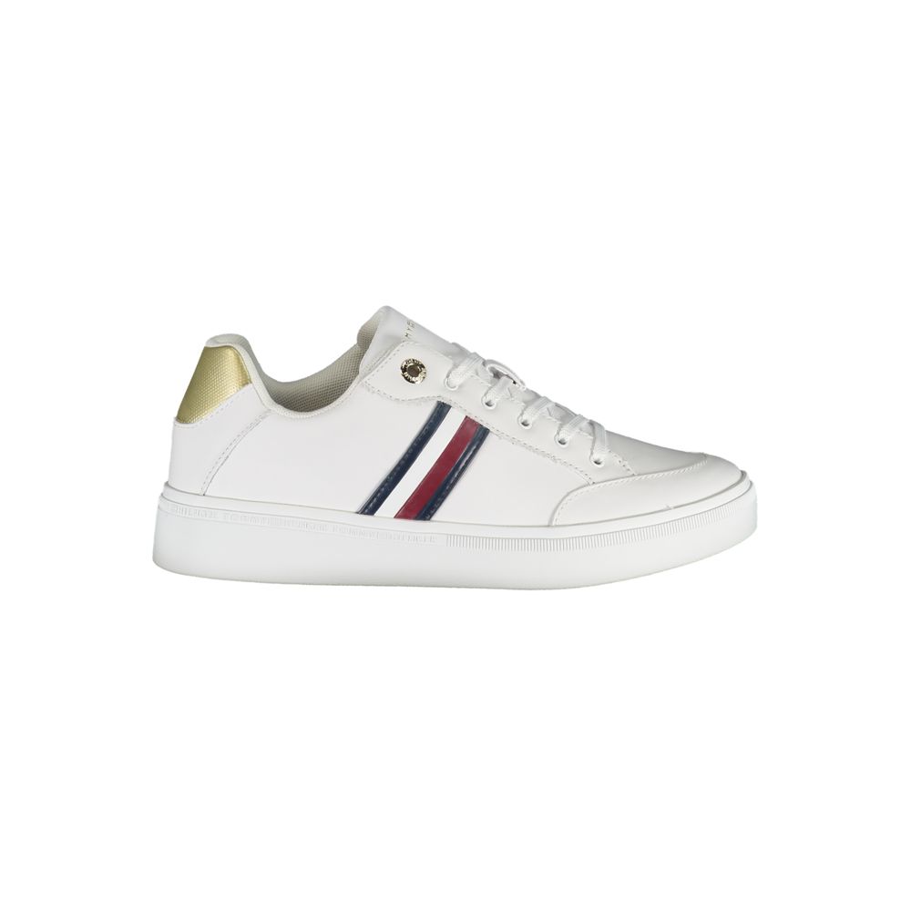 Tommy Hilfiger White Leather Women Sneaker -   -  Tommy Hilfiger.