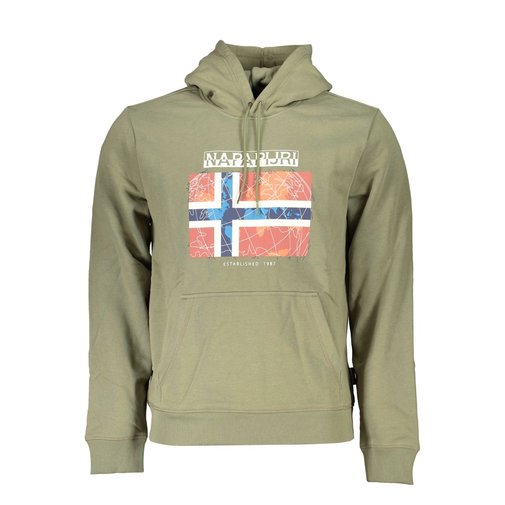 Napapijri Green Cotton Men Sweater -   -  Napapijri.