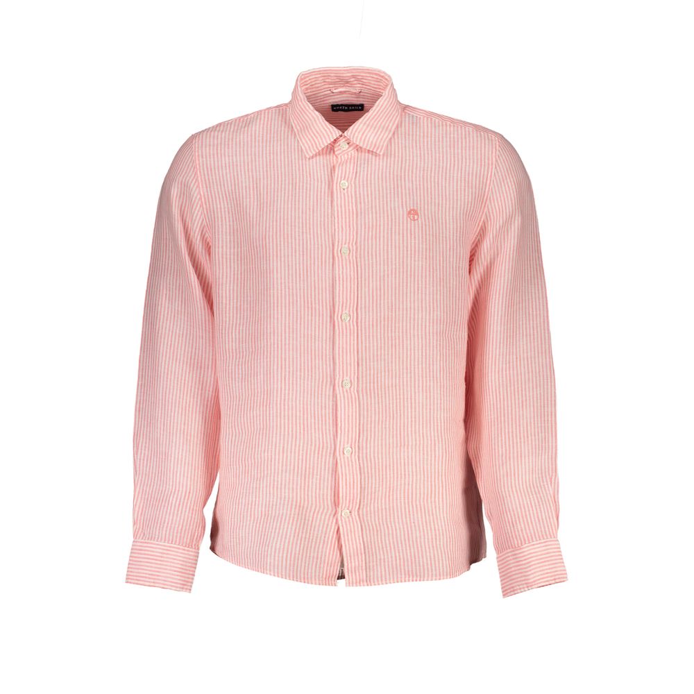 North Sails Pink Linen Shirt -   -  North Sails.