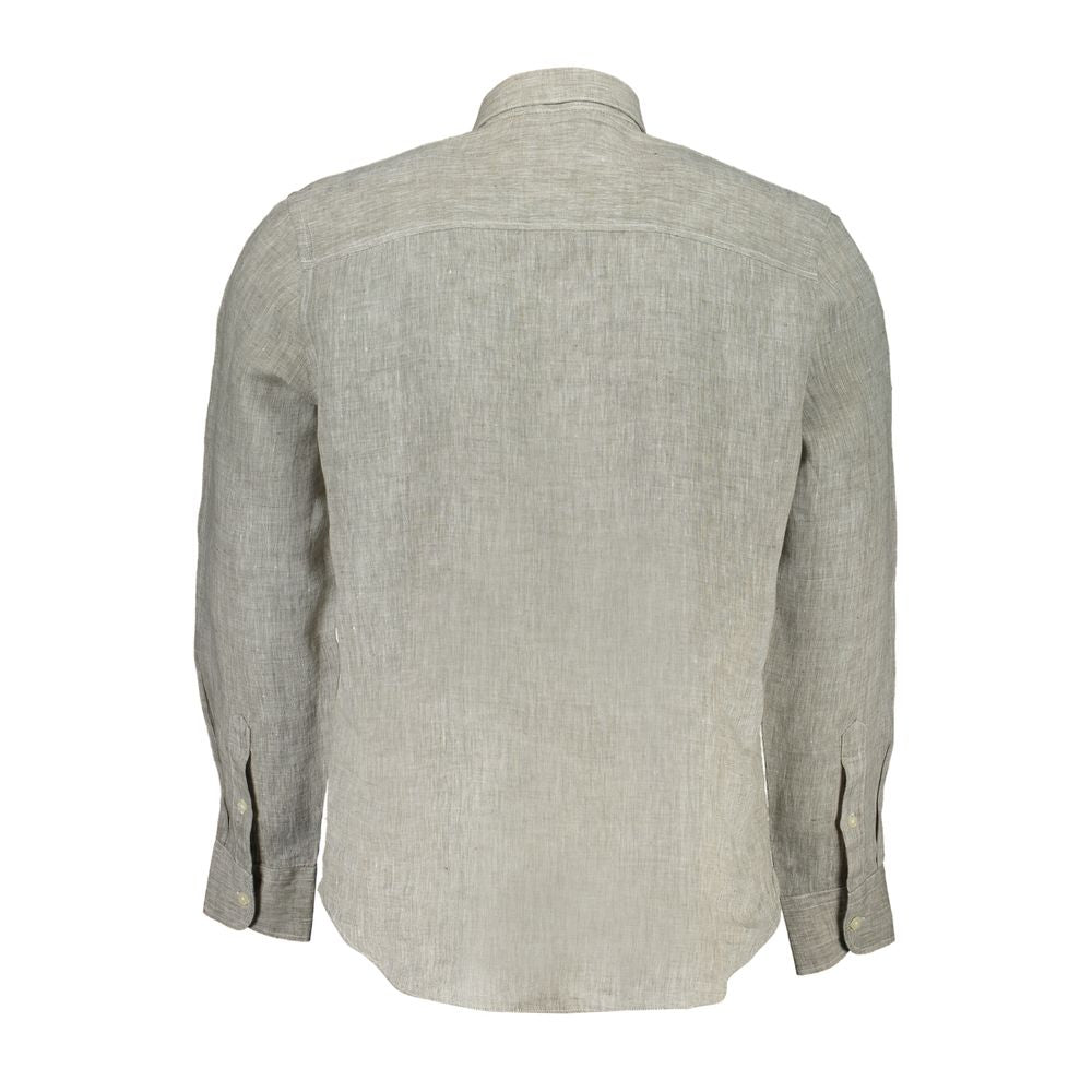 North Sails Gray Linen Shirt -   -  North Sails.