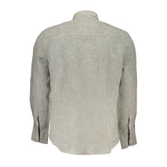 North Sails Gray Linen Shirt -   -  North Sails.