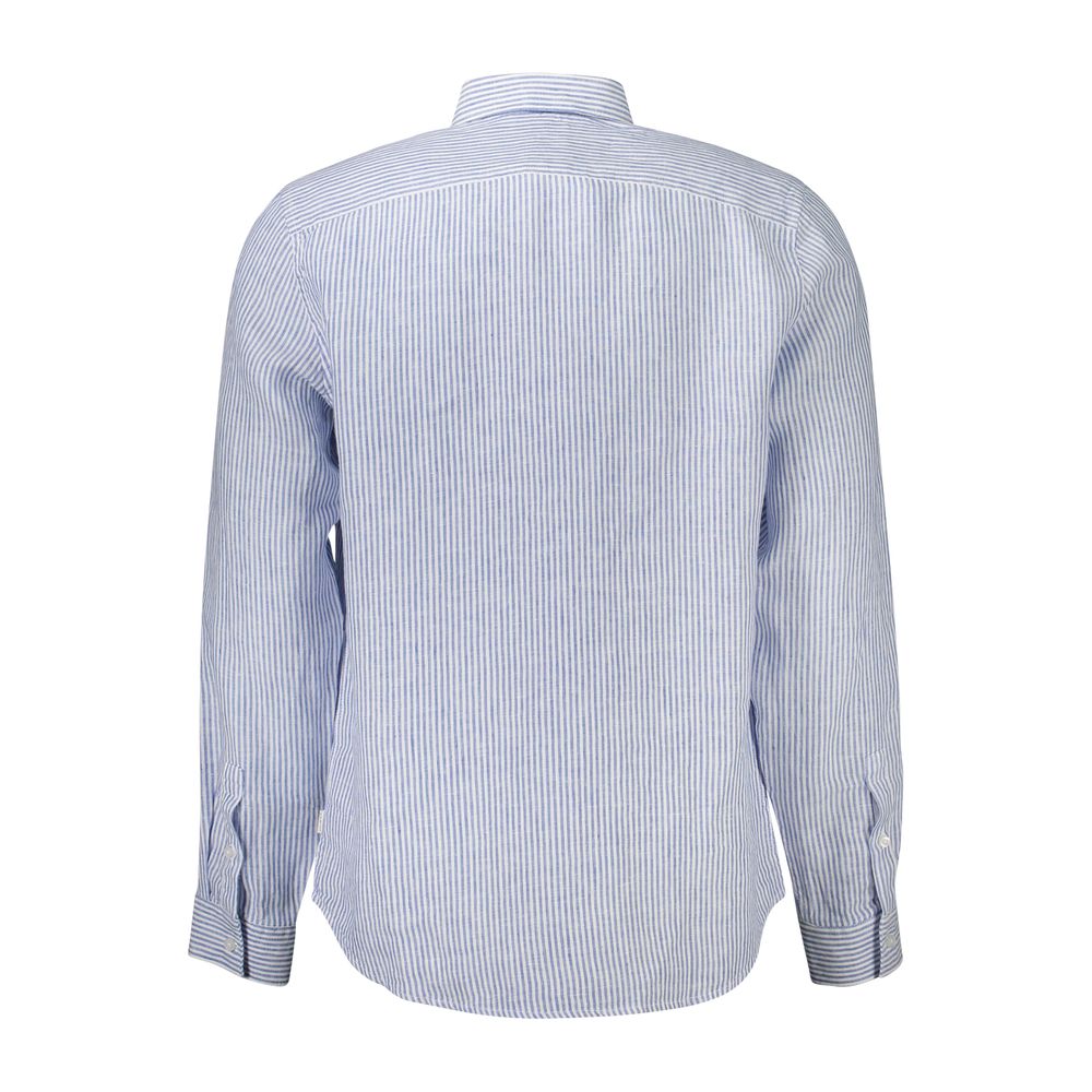 Guess Jeans Blue Linen Men Shirt -   -  Guess Jeans.