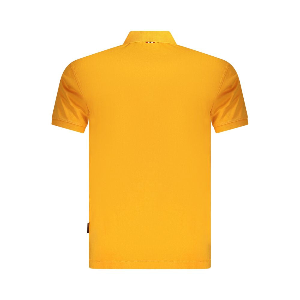 Napapijri Orange Cotton Men Polo Shirt -   -  Napapijri.