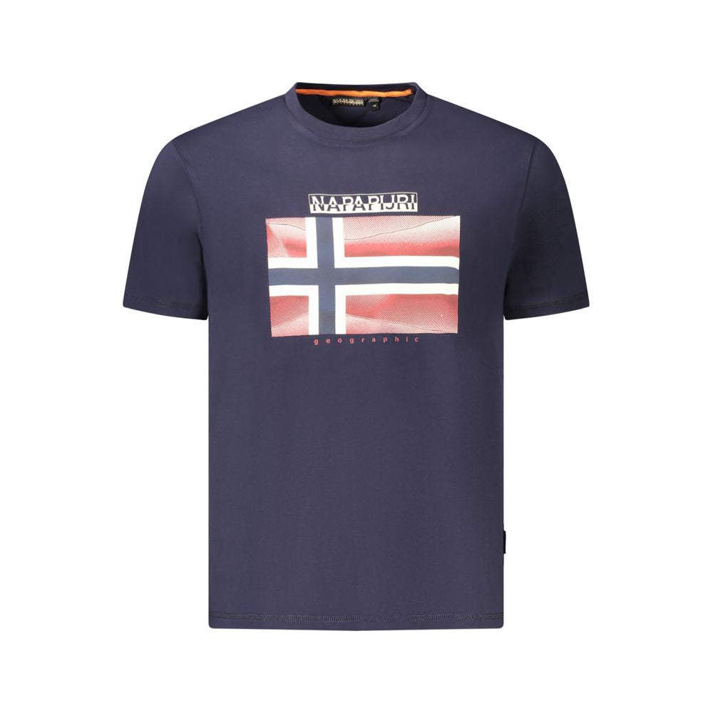 Napapijri Blue Cotton Men T-Shirt -   -  Napapijri.