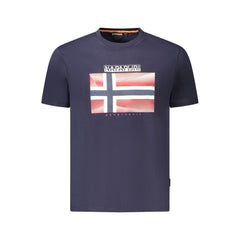 Napapijri Blue Cotton Men T-Shirt -   -  Napapijri.