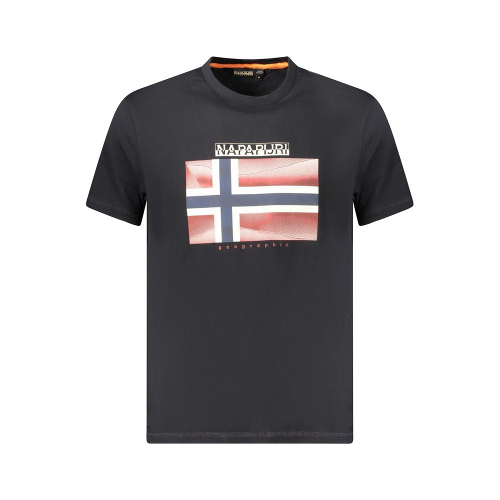 Napapijri Black Cotton Men T-Shirt -   -  Napapijri.