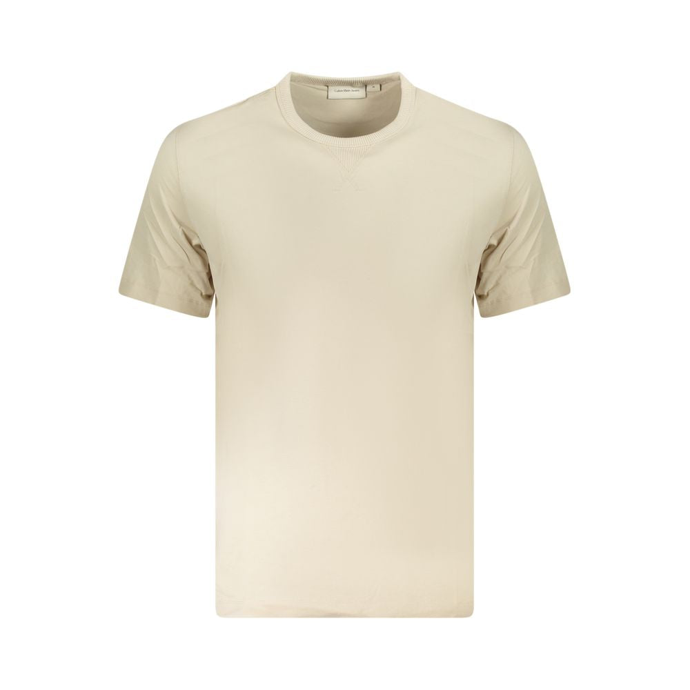 Calvin Klein Beige Cotton Men T-Shirt -   -  Calvin Klein.