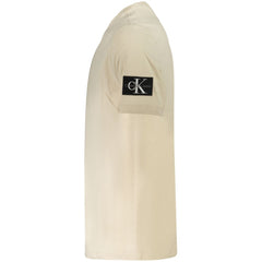 Calvin Klein Beige Cotton Men T-Shirt -   -  Calvin Klein.