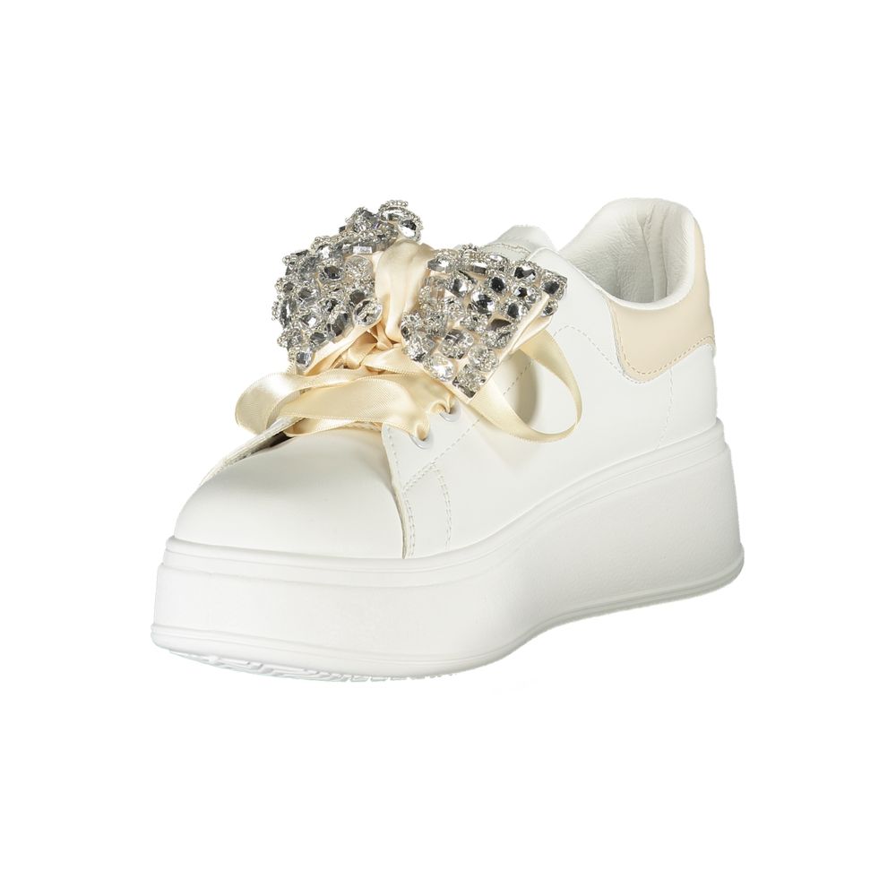 Laura Biagiotti White Polyester Women Sneaker -   -  Laura Biagiotti.
