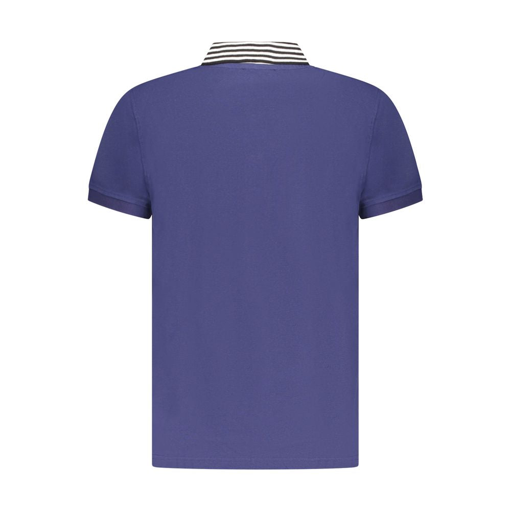 Cavalli Class Blue Cotton Men Polo Shirt -   -  Cavalli Class.