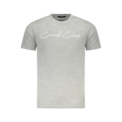 Cavalli Class Gray Cotton Men T-Shirt -   -  Cavalli Class.