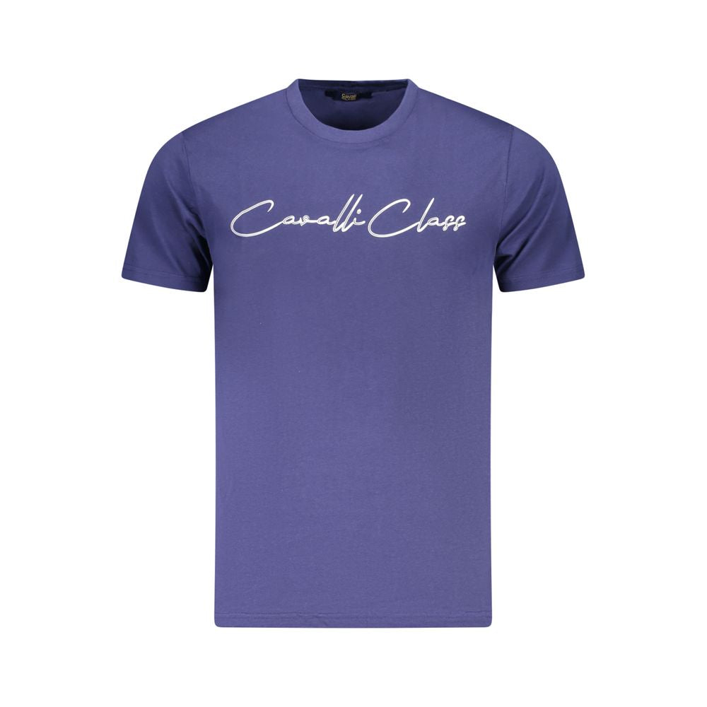 Cavalli Class Blue Cotton Men T-Shirt -   -  Cavalli Class.
