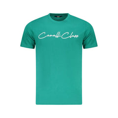 Cavalli Class Green Cotton Men T-Shirt -   -  Cavalli Class.