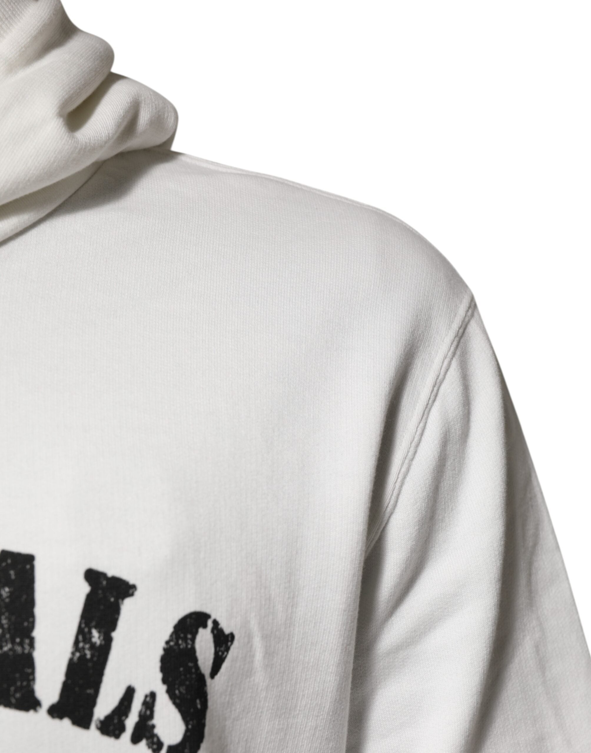 Dolce & Gabbana White Cotton DG ROYAL Print Hooded Sweater -   -  Dolce & Gabbana.