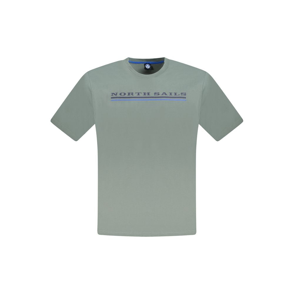 North Sails Green Cotton Men T-Shirt -   -  North Sails.