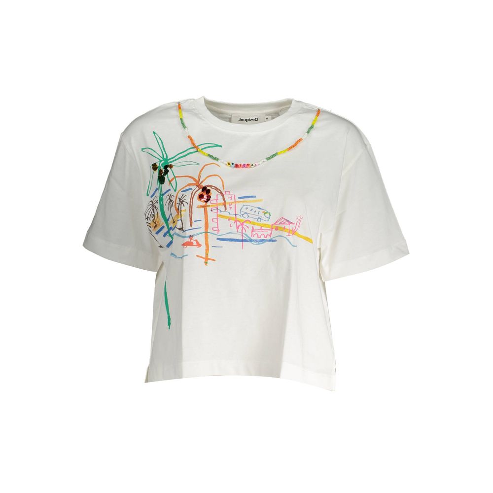 Desigual White Cotton Women Top -   -  Desigual.