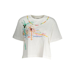 Desigual White Cotton Women Top -   -  Desigual.