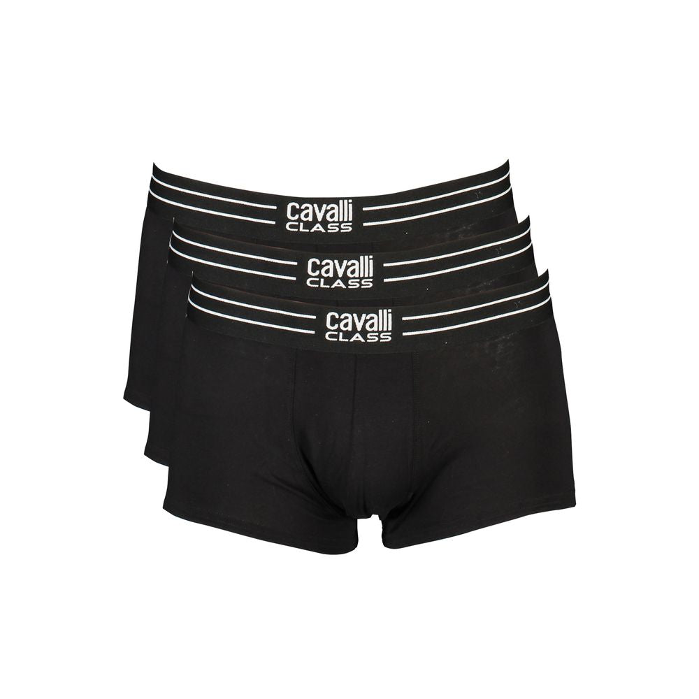 Cavalli Class Black Cotton Underwear -   -  Cavalli Class.