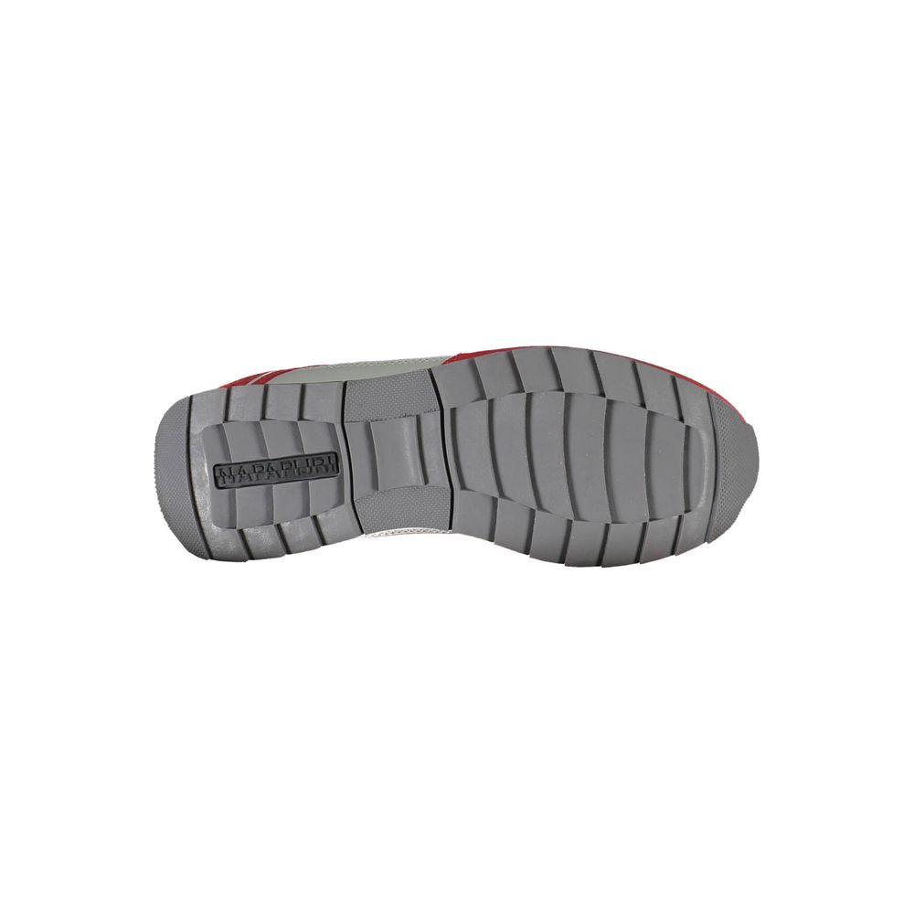 Napapijri Red Leather Men Sneaker -   -  Napapijri.