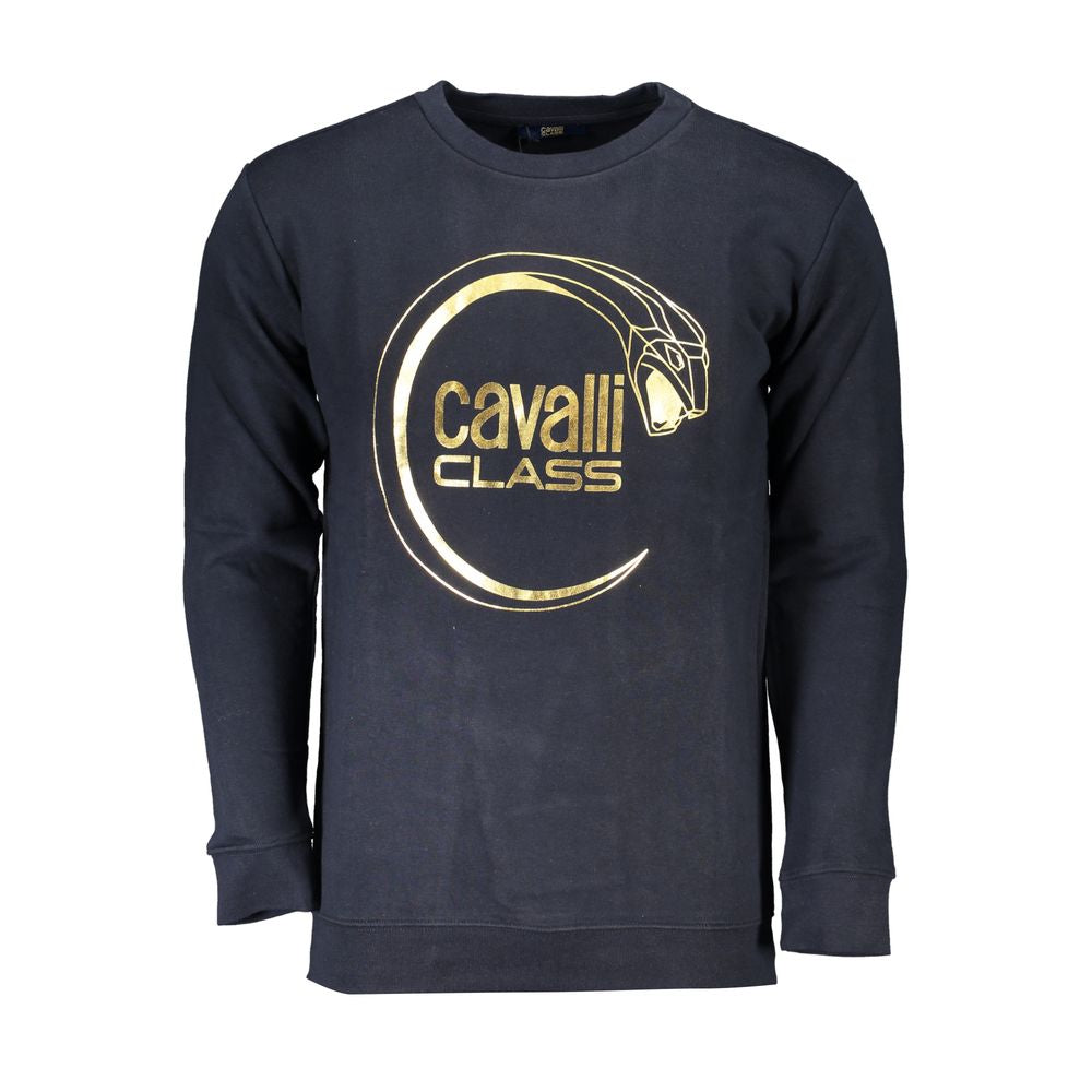 Cavalli Class Blue Cotton Sweater -   -  Cavalli Class.