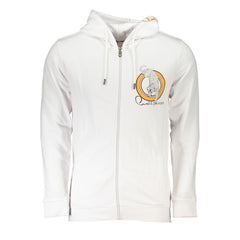 Cavalli Class White Cotton Mens Hooded Sweater -   -  Cavalli Class.