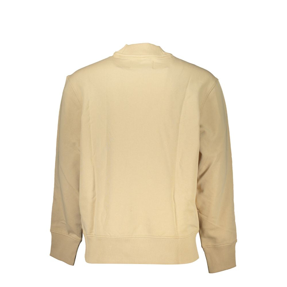 Calvin Klein Beige Crew Neck Logo Sweatshirt -   -  Calvin Klein.