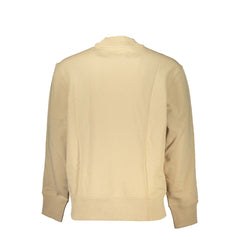 Calvin Klein Beige Crew Neck Logo Sweatshirt -   -  Calvin Klein.