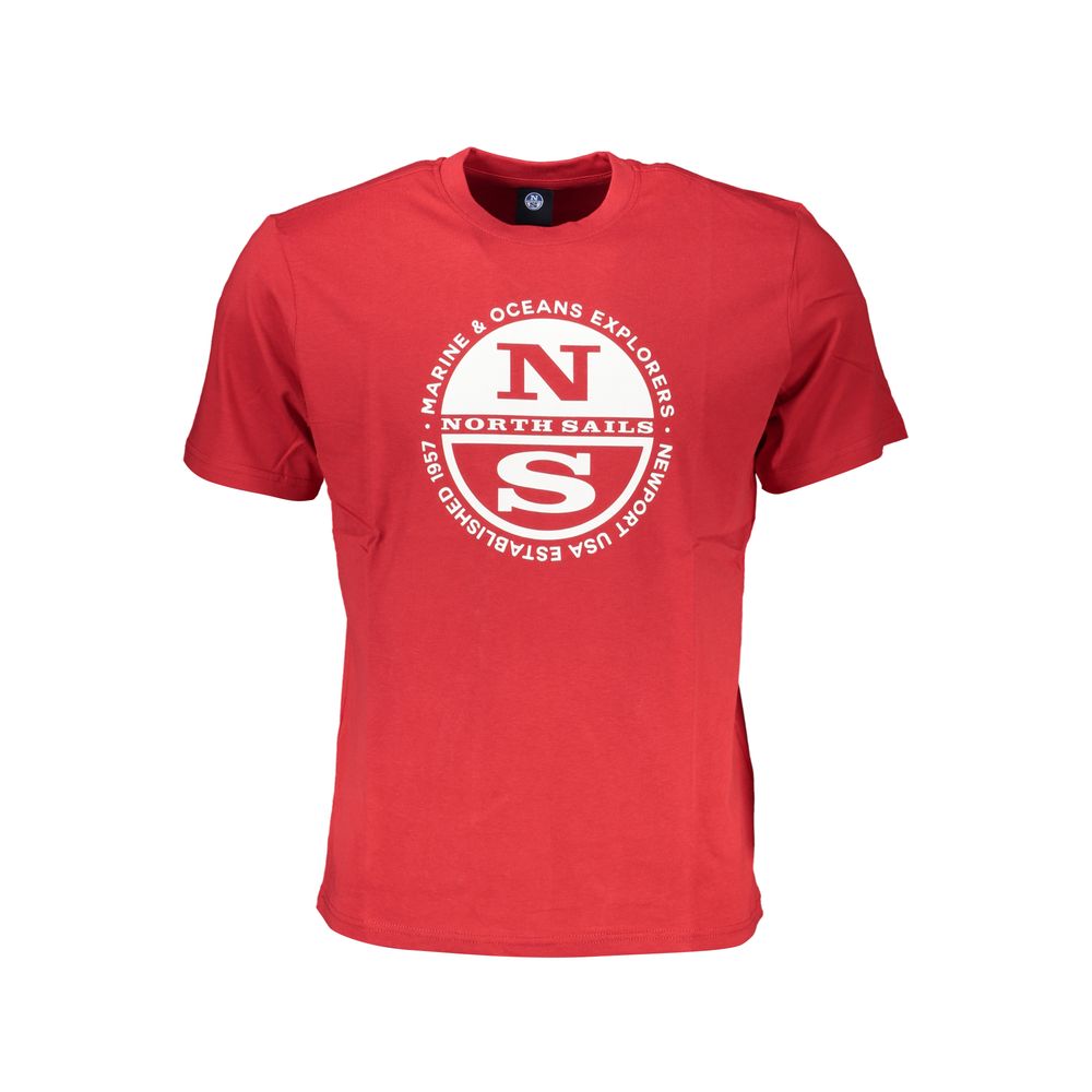 North Sails Red Cotton T-Shirt -   -  North Sails.