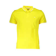 Harmont & Blaine Elegant Yellow Cotton Polo with Contrast Details -   -  Harmont & Blaine.