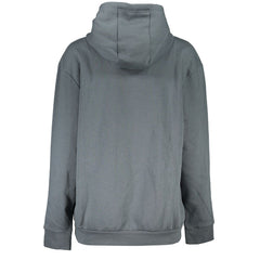 Cavalli Class Sleek Gray Fleece Hooded Sweatshirt -   -  Cavalli Class.