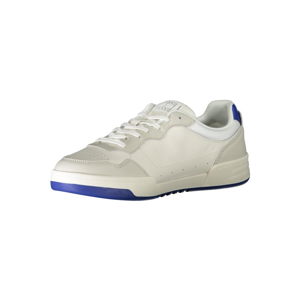 Tommy Hilfiger White Leather Men Sneaker -   -  Tommy Hilfiger.