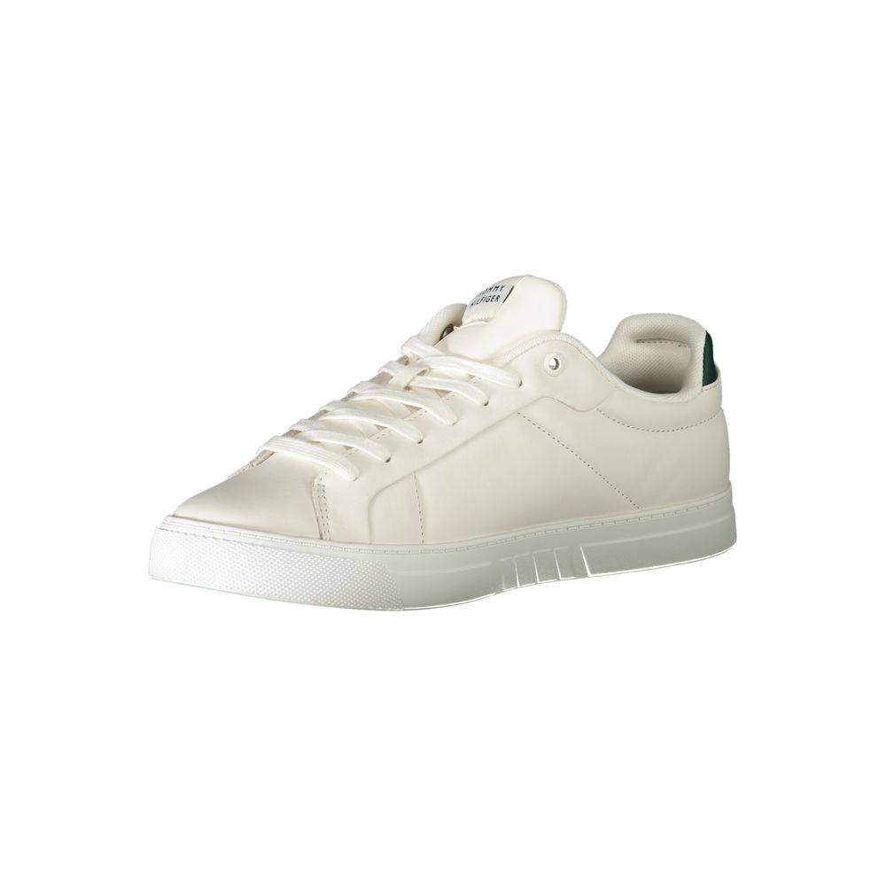 Tommy Hilfiger White Leather Men Sneaker -   -  Tommy Hilfiger.