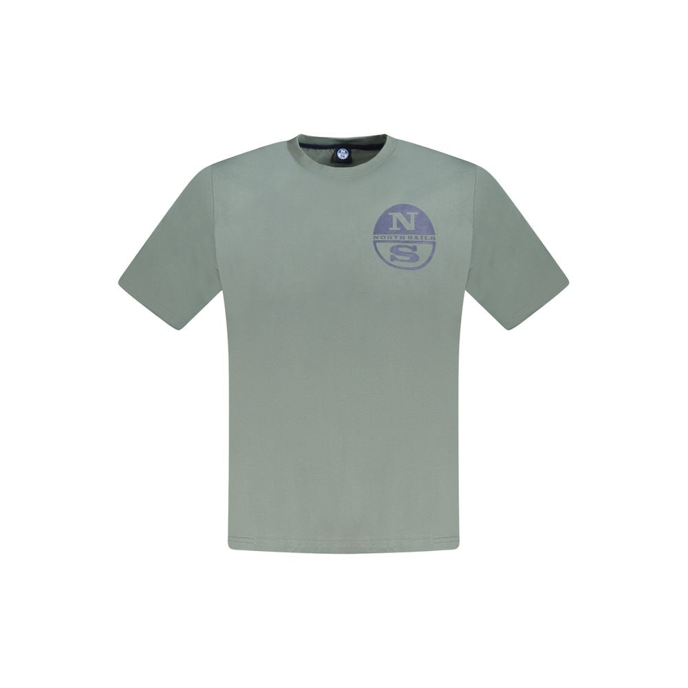 North Sails Green Cotton Men T-Shirt -   -  North Sails.