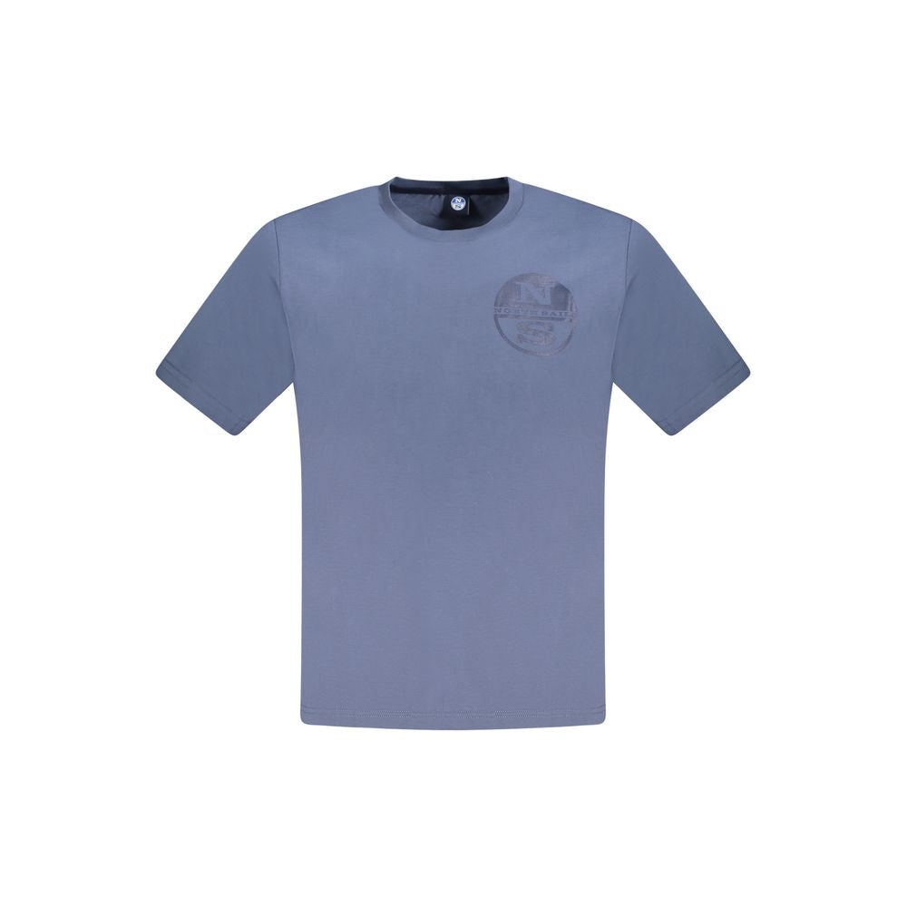 North Sails Blue Cotton Men T-Shirt -   -  North Sails.