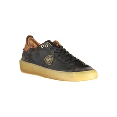 Blauer Black Leather Men Sneaker -   -  Blauer.