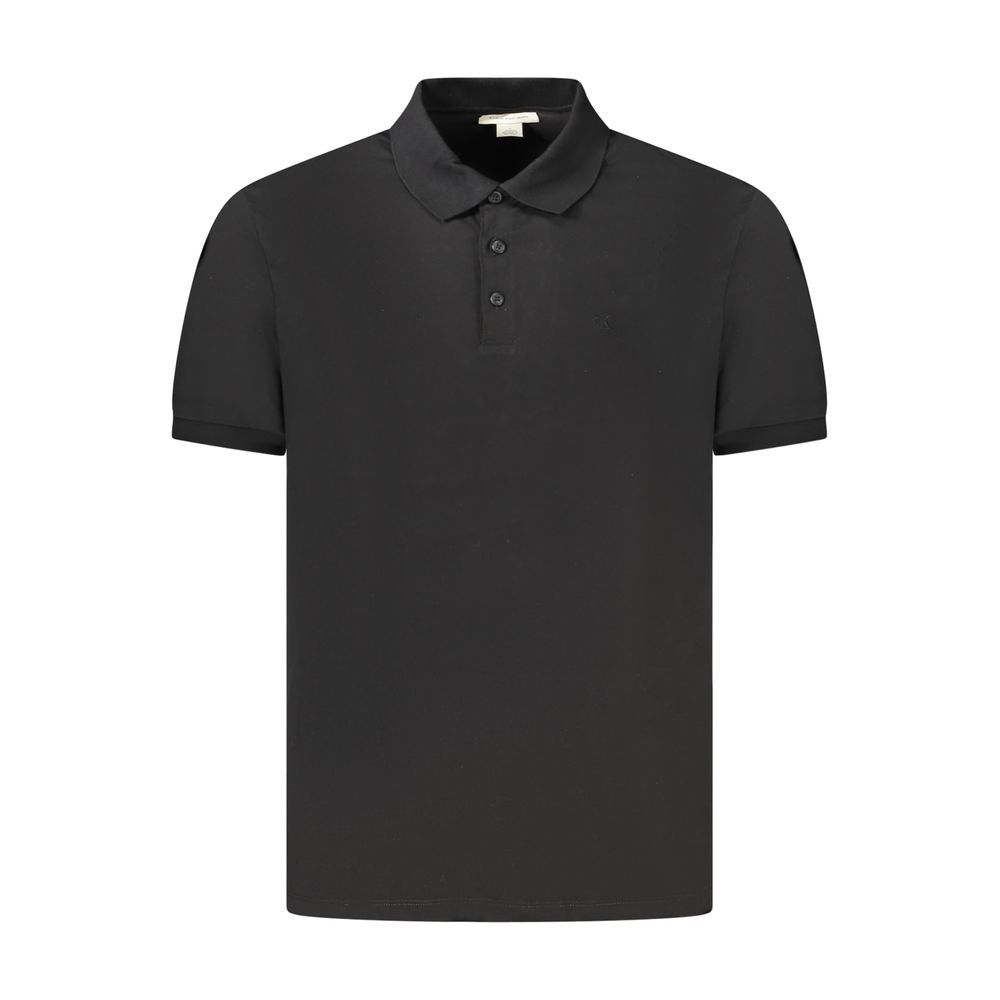 Calvin Klein Black Cotton Men Polo Shirt -   -  Calvin Klein.