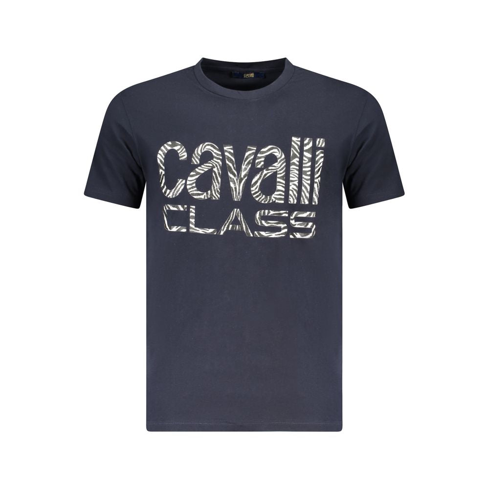 Cavalli Class Blue Cotton Men T-Shirt -   -  Cavalli Class.