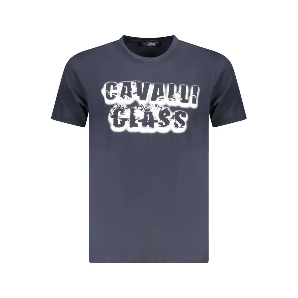 Cavalli Class Blue Cotton Men T-Shirt -   -  Cavalli Class.