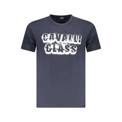 Cavalli Class Blue Cotton Men T-Shirt -   -  Cavalli Class.