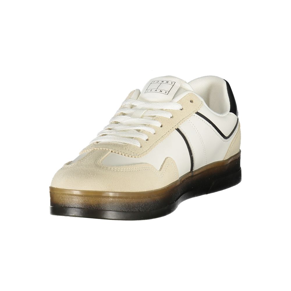 Tommy Hilfiger White Leather Men Sneaker -   -  Tommy Hilfiger.