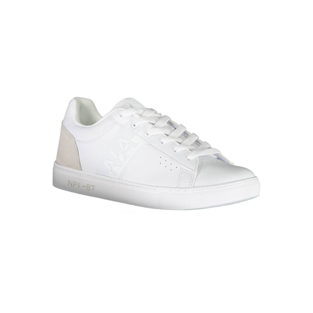 Napapijri White Leather Men Sneaker -   -  Napapijri.