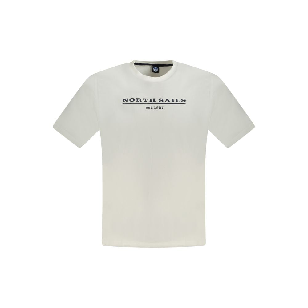 North Sails White Cotton Men T-Shirt -   -  North Sails.