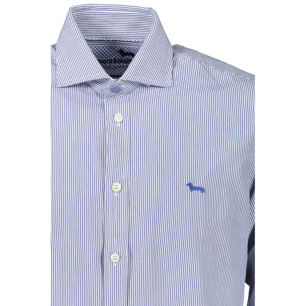 Harmont & Blaine Elegant Blue Organic Cotton Shirt -   -  Harmont & Blaine.