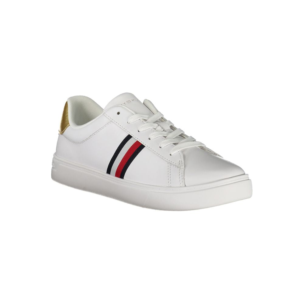 Tommy Hilfiger White Leather Women Sneaker -   -  Tommy Hilfiger.