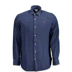 U.S. POLO ASSN. Blue Cotton Men Shirt -   -  U.S. POLO ASSN..